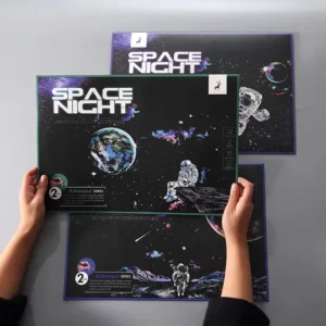 Astronaut Scratch Painting DIY Art Craft Space Night Painting Scratchboard Rainbow Scratch Paper for Adults