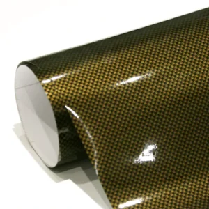 Auto Film High Gloss Black 2D Carbon Fiber Vinyl Car Wrap Sticker