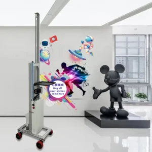 Automatic 3D Vertical Indoor Wall Mural Inkjet Printer for Home Design