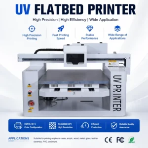 Automatic Flatbed UV Inkjet Printer with Touchscreen Control for Acrylic, Metal, Flexible and Egg Materials