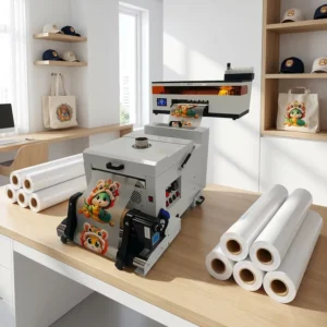 Automatic T-Shirt DTF Printer A3 30cm XP600 Heat Transfer Printer with Roll Feeder for Clothes