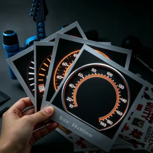 Automotive Instrument Panel Gauge Custom Printed Waterproof Scratch-Resistant Speedometer Dial Face Label Sticker km/h MPH