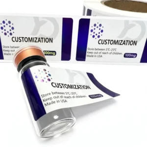 BOPP Waterproof Holographic Medicine Bottle Stickers for Glass Bottles, 1ml 2ml 3ml 10ml