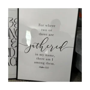 Banner Poster OEM Custom Printing Letter Words Frame Decoration Soft Film Poster