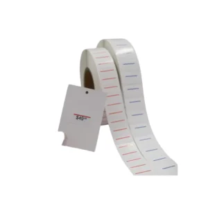 Barcode Piggyback Labels Blue Line Three-Layer Coated Paper Adhesive Glossy 37×21 Shoes