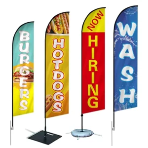 Beach Feather Flag Kit Double-Sided Outdoor Commercial Advertising Banner