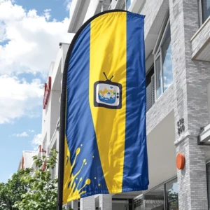 Beach Flag Banner Custom Summer Feather Rectangle Flying Style Reusable Aluminum and Fiberglass Frame Lightweight