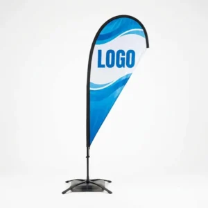 Beach Flag Custom Printed Feather Banner with Aluminum Pole Stand 110G Polyester