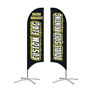 Beach Flag Polyester Double-Sided Sublimation Feather Banner Custom Design
