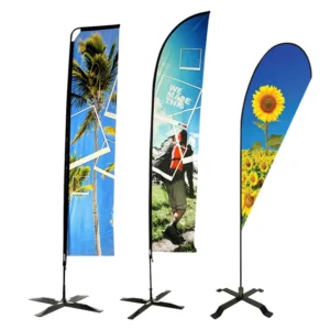 Beach Wind Flag Feather Teardrop Banner Waterproof Custom Size Aluminum Flagpole