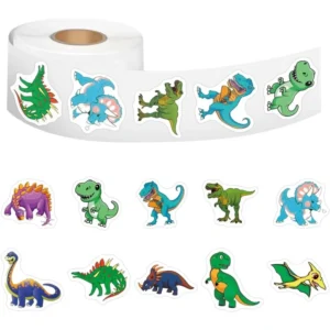Best Selling Cartoon Dinosaur Stickers for Kid Toys Multiple Animal Waterproof Self Adhesive Strong Adhesive Stickers