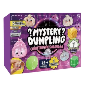 Best selling Eco Friendly Stress relief Mystery Dumpling Steamed Bun Fidget Squishy Soft TPR Letterpress Printed Calendar Blind