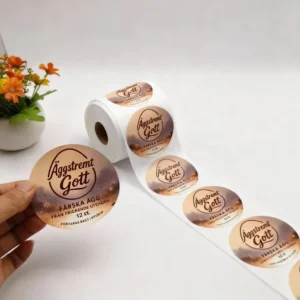 Biodegradable Holographic Recyclable Self-Adhesive Waterproof Paper Stickers for Grocery
