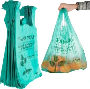 Biodegradable PE Durable Side-gusset T-shirt Plastic Bag on Roll