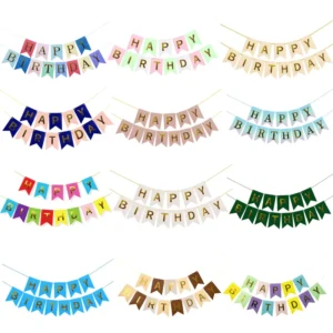 Birthday Letter Banner Colorful Alphabet Party Bunting DIY Photo Backdrop Wall Decoration