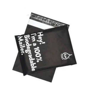 Black Custom Logo Printed Poly Mailer Courier Shipping Bag Envelope