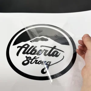 Black Custom UV Transfer Waterproof Adhesive Vinyl Car Sticker Label