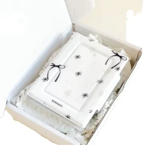 Black Eco-friendly PU Bowknot One-Grid Card Album Digital Printing 4-color Portable Square Photo Frame Small Insert