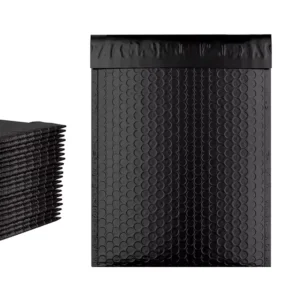 Black Poly Bubble Mailers, Self-Seal Padded Waterproof Shipping Envelopes