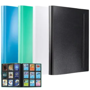 Black Rectangular Lanyard 9-Slot Card Photo Album, Anime and Game Card Collectors Binder, Star Card Collection