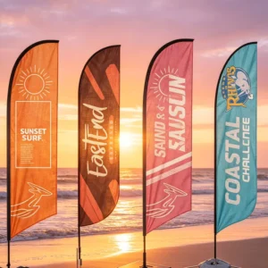 Black Teardrop Feather Banner Flag with Custom Full Color Print Heavy Duty Cloth Fabric 2.8M Pole Kit Including Cross