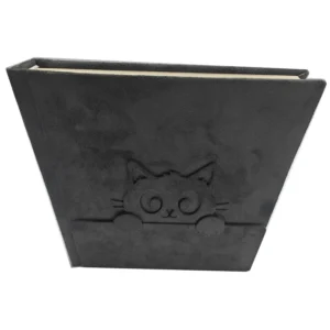 Black Velvet Cat Design Writable 4×6-inch Engagement Photo Album