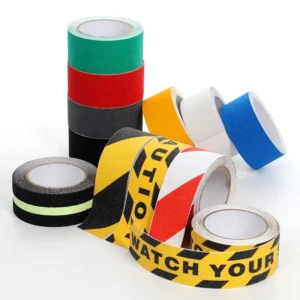 Black and Yellow Reflection Blue 4inch Excavators Heavy Duty EVA Die Cut Anti Slip Adhesive Sticker Tapes for Shoes