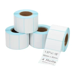 Blank Direct Thermal Label Rolls, Self-Adhesive Waterproof Printable Packaging Labels