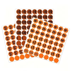 Blank Write-On Price Stickers Removable Reusable Waterproof Labels Custom Colors