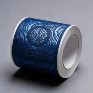 Blue Foil Matte Adhesive Vinyl Label Rolls for Perfume Bottle Packaging