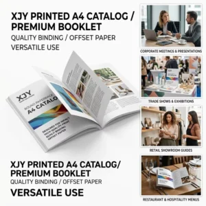 Bound Paperback Three-Fold Brochure Booklet, Printed A4, Cardboard and Offset Paper