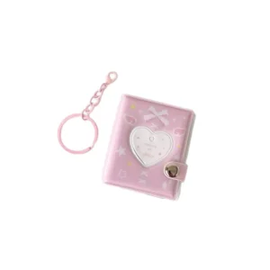 Bow Photo Album Student Mini Storage Book PVC Handmade Star-Chasing Small Card Display