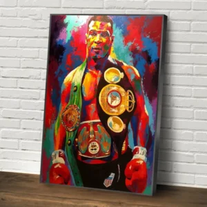 Boxing Champion Canvas Poster and Print Street Art Abstract Painting