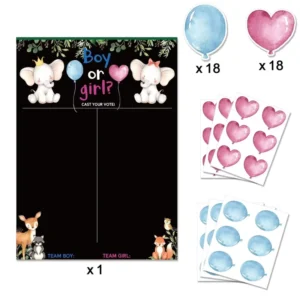 Boys Girls Reveal Game Cards Babies Reveal Voting Game Posters Customized Color Shape Paper Gender Party Decorations