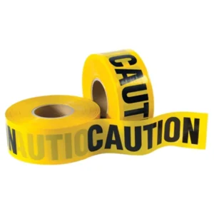 Bright Yellow Acrylic Adhesive Single-sided PE Film High-toughness Waterproof Membrane High-visibility Caution Warning Barrier