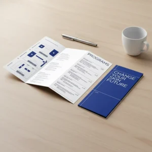 Brochure Custom Printing Tri Fold Bi Fold Flyer Specialty Paper Printing for Trade Show Fast Delivery
