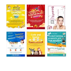 Brochure Printing Flyer Design Leaflet Advertising Poster Colorful Cardboard Digital Hot Stamping UV Printing
