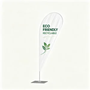Bulk Custom Curved Feather Flag Banner with Fiberglass Pole and Ground Spike for School and Club Events