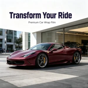 Burgundy Red TPU Car Wrap Film Self-Healing Crystal Vehicle Color-Changing Stickers PPF Car Stickers
