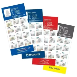 Business Card Magnetic Calendar Custom Logo Eco-Friendly Paper Fridge Magnet Promotional Refrigerator Sticker for Realtors
