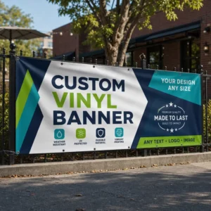 Business Fabric Banner, Custom Printed Logo, Event Advertising