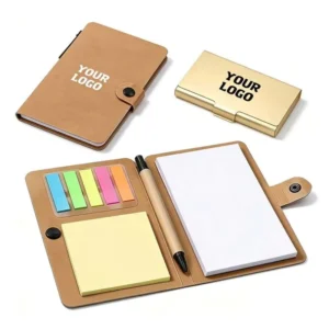 Business Gift Notepad With Pen Sticker Book Custom Logo Small Notebook