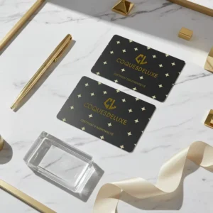 Business Logo Card with Gold Hot Stamping