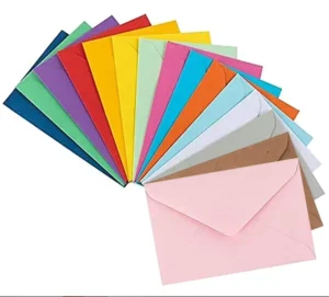 C6 A7 Colored V-Flap Invitation Envelopes and Cards 5 x 7