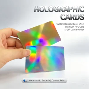 CR80 Waterproof PVC Magnetic Cards with Holographic Design and Offset Embossing