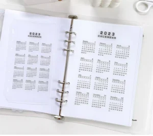 Calendar A5 A6 Loose leaf Divider Sheets Partition Baffle Acrylic Calendar PP Transparent 6 Holes Budget Binder Inserts