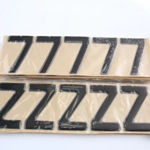 Car Accessory Car Sticker 3D License Plate 4D Letter Sticker 5mm UK Gel Resin Number Plate Number Sticker