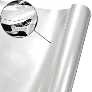Car Body Color Changing Paint Protection Sticker Self Adhesive Roll High Glossy Vinyl Wrap Film PVC Pearl White Air Release