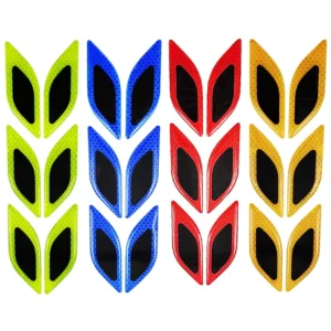 Car Carbon Fiber Pattern Body Reflective Anti-collision Strip Decorative Car Sticker Night Reflective Warning Protection Sticker