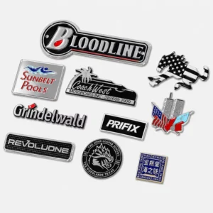 Car Fender Emblem Rear Side Sticker Plastic Chrome Adhesive